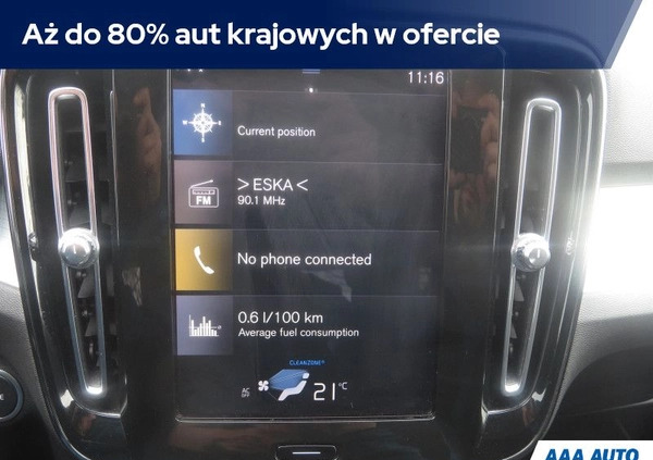 Volvo XC 40 cena 121001 przebieg: 99261, rok produkcji 2019 z Dzierzgoń małe 211